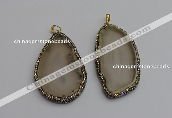 NGP7234 35*60mm - 30*70mm freeform agate pendants wholesale