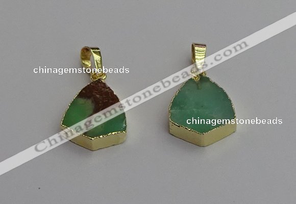 NGP7240 15*20mm australia chrysoprase pendants wholesale