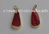 NGP7245 10*40mm flat teardrop mookaite gemstone pendants