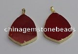 NGP7248 38*50mm flat teardrop mookaite gemstone pendants