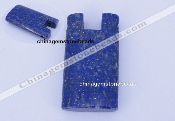 NGP725 18*32mm rectangle natural lapis lazuli gemstone pendant