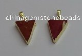 NGP7250 18*25mm triangle mookaite gemstone pendants