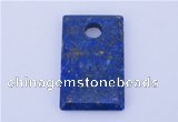 NGP726 21*31mm rectangle natural lapis lazuli gemstone pendant