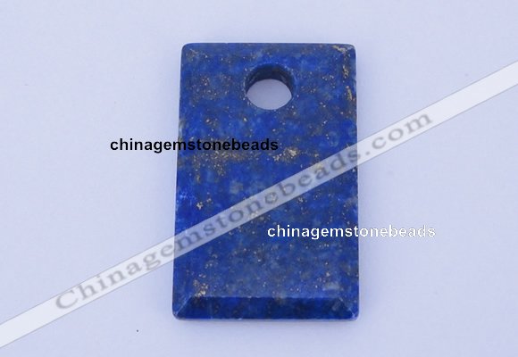 NGP726 21*31mm rectangle natural lapis lazuli gemstone pendant