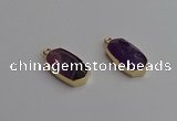 NGP7260 13*25mm faceted freeform amethyst pendants wholesale