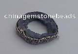 NGP7285 25*35mm - 35*40mm freeform plated druzy agate pendants