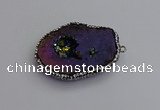 NGP7287 25*35mm - 35*40mm freeform plated druzy agate pendants