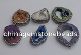 NGP7290 25*35mm - 35*40mm freeform plated druzy agate pendants