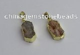 NGP7301 10*20mm freeform druzy agate pendants wholesale