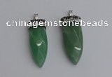 NGP7320 15*40mm - 16*45mm arrowhead green aventurine pendants