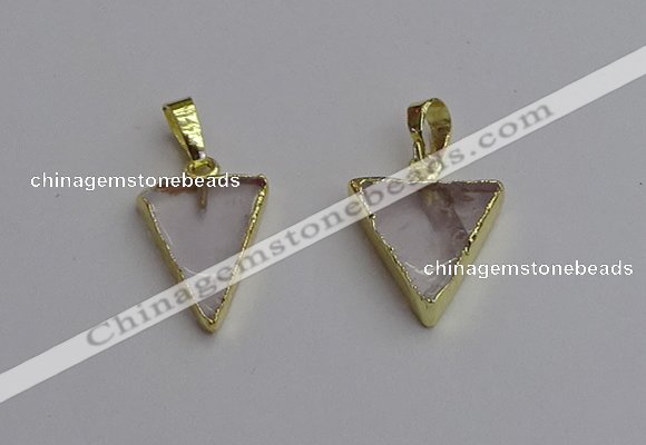 NGP7330 16*18mm - 15*20mm triangle white crystal pendants
