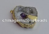 NGP7389 45*50mm - 50*55mm freeform druzy agate pendants