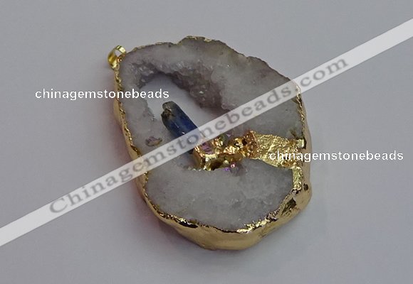 NGP7392 45*50mm - 50*55mm freeform druzy agate pendants