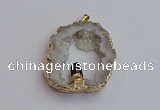 NGP7394 45*50mm - 50*55mm freeform druzy agate pendants