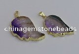 NGP7435 25*45mm - 30*50mm freeform druzy amethyst pendants