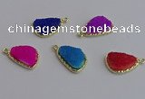 NGP7439 15*20mm freeform druzy quartz pendants wholesale