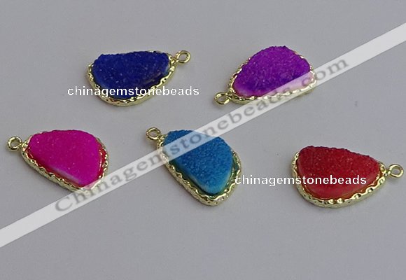 NGP7439 15*20mm freeform druzy quartz pendants wholesale