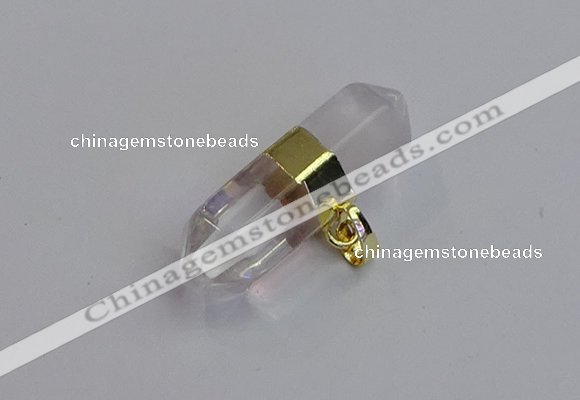 NGP7441 12*45mm sticks white crystal pendants wholesale