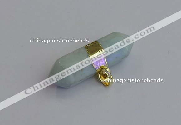 NGP7450 12*45mm sticks amazonite gemstone pendants wholesale