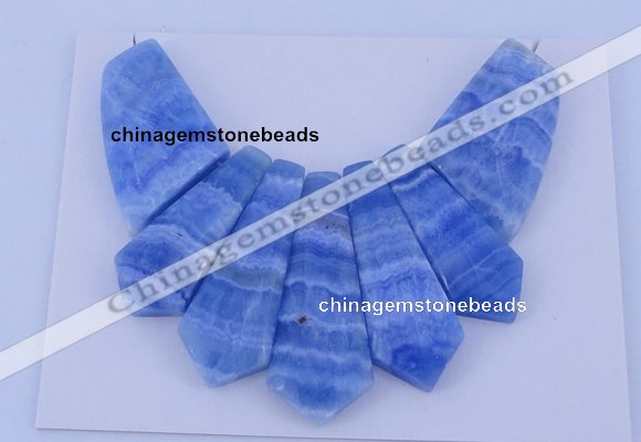 NGP75 Fashion blue lace agate gemstone pendants set jewelry wholesale