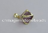 NGP7554 20*22mm amethyst gemstone pendants wholesale