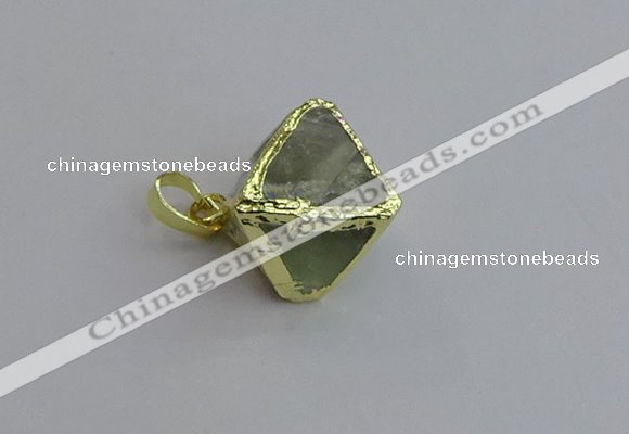 NGP7558 20*22mm fluorite gemstone pendants wholesale