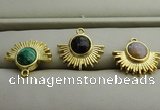 NGP7568 18*20mm mixed gemstone pendants wholesale