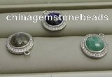 NGP7591 11mm coin mixed gemstone pendants wholesale