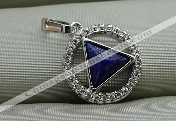 NGP7597 13mm coin lapis lazuli gemstone pendants wholesale