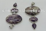 NGP8005 50*82mm - 52*86mm dogtooth amethyst pendant set jewelry