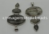 NGP8008 50*82mm - 52*86mm cloudy quartz pendant set jewelry