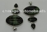 NGP8021 50*82mm - 52*86mm kambaba jasper pendant set jewelry