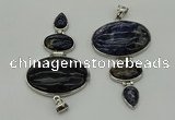 NGP8030 50*82mm - 52*86mm sodalite gemstone pendant set jewelry