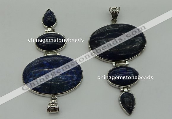 NGP8034 50*82mm - 52*86mm lapis lazuli pendant set jewelry