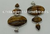 NGP8038 50*82mm - 52*86mm yellow tiger eye pendant set jewelry