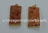 NGP8522 25*50mm - 27*53mm rectangle druzy agate pendants