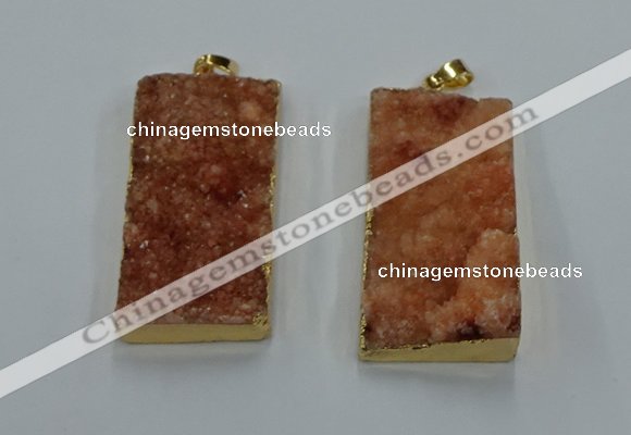NGP8522 25*50mm - 27*53mm rectangle druzy agate pendants