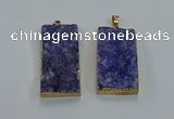 NGP8523 25*50mm - 27*53mm rectangle druzy agate pendants