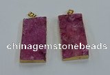 NGP8525 25*50mm - 27*53mm rectangle druzy agate pendants