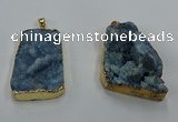 NGP8568 28*45mm - 35*50mm freeform druzy agate pendants wholesale