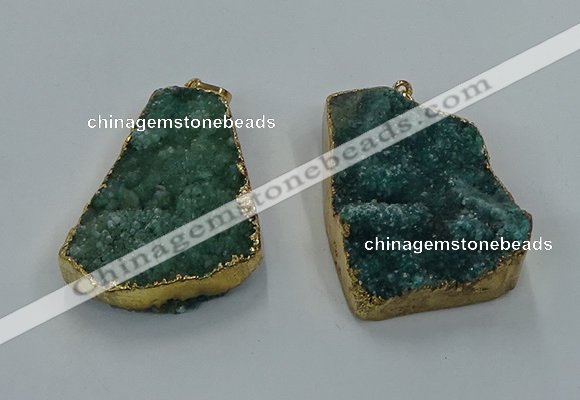 NGP8569 28*45mm - 35*50mm freeform druzy agate pendants wholesale