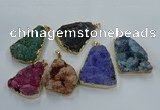 NGP8572 28*45mm - 35*50mm freeform druzy agate pendants wholesale