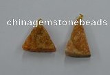 NGP8575 18*25mm - 25*40mm triangle druzy agate pendants wholesale