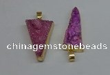 NGP8596 13*40mm - 20*35mm triangle druzy agate pendants wholesale