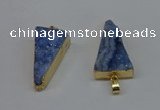 NGP8598 13*40mm - 20*35mm triangle druzy agate pendants wholesale