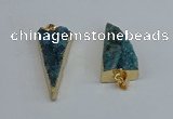 NGP8599 13*40mm - 20*35mm triangle druzy agate pendants wholesale