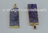 NGP8606 15*35mm - 16*40mm rectangle druzy agate pendants wholesale