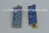 NGP8609 15*35mm - 16*40mm rectangle druzy agate pendants wholesale