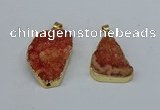 NGP8616 25*30mm - 28*40mm freeform druzy agate pendants wholesale