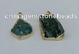 NGP8621 25*30mm - 28*40mm freeform druzy agate pendants wholesale